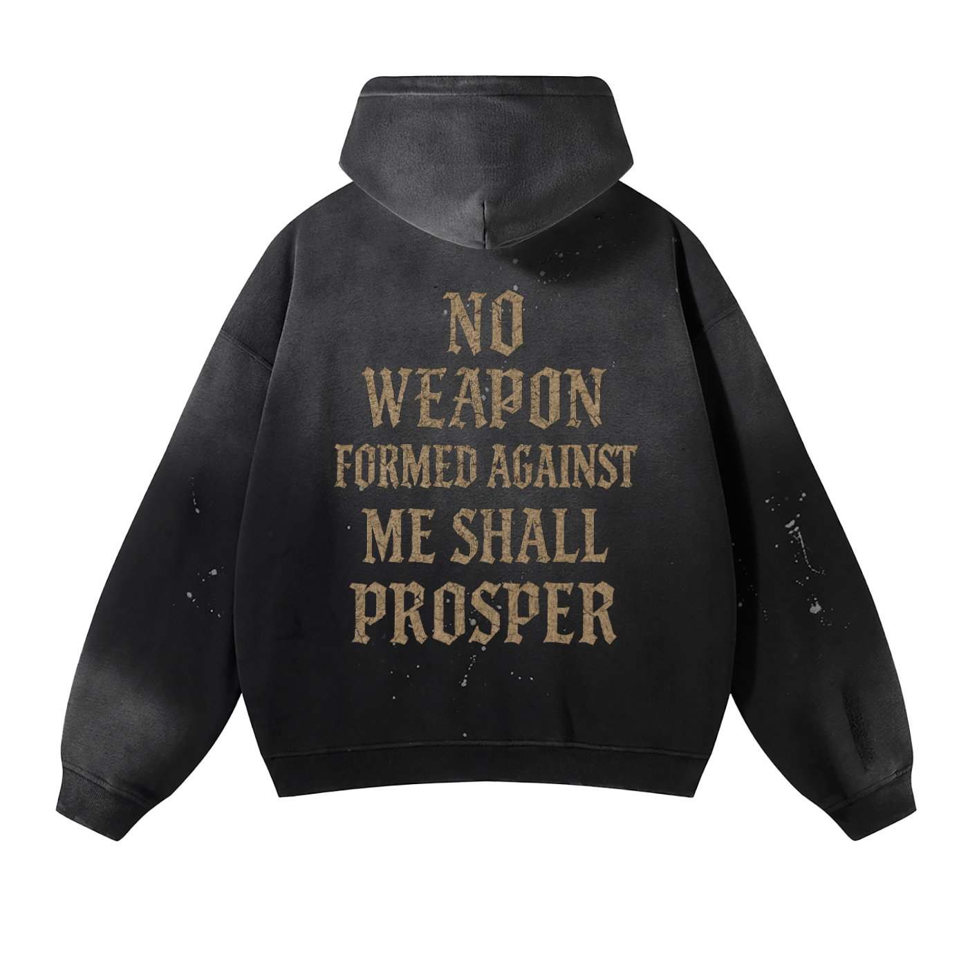 Vintage Washed Frayed Fleece Hoodie 