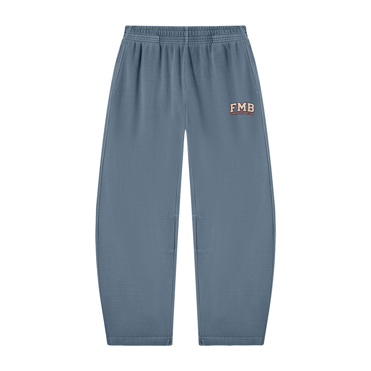 FMB Unisex Vintage Washed Barrel Leg Sweatpants