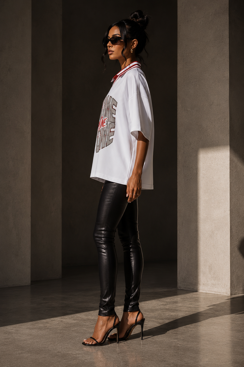 Day One Statement Varsity Crop Jersey – Oversized Unisex Graphic Tee