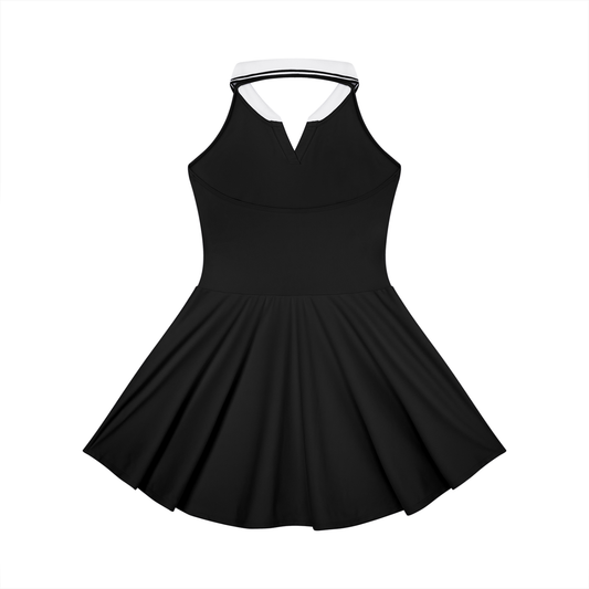 Tennis Girlie Collared Halter Tennis Dress