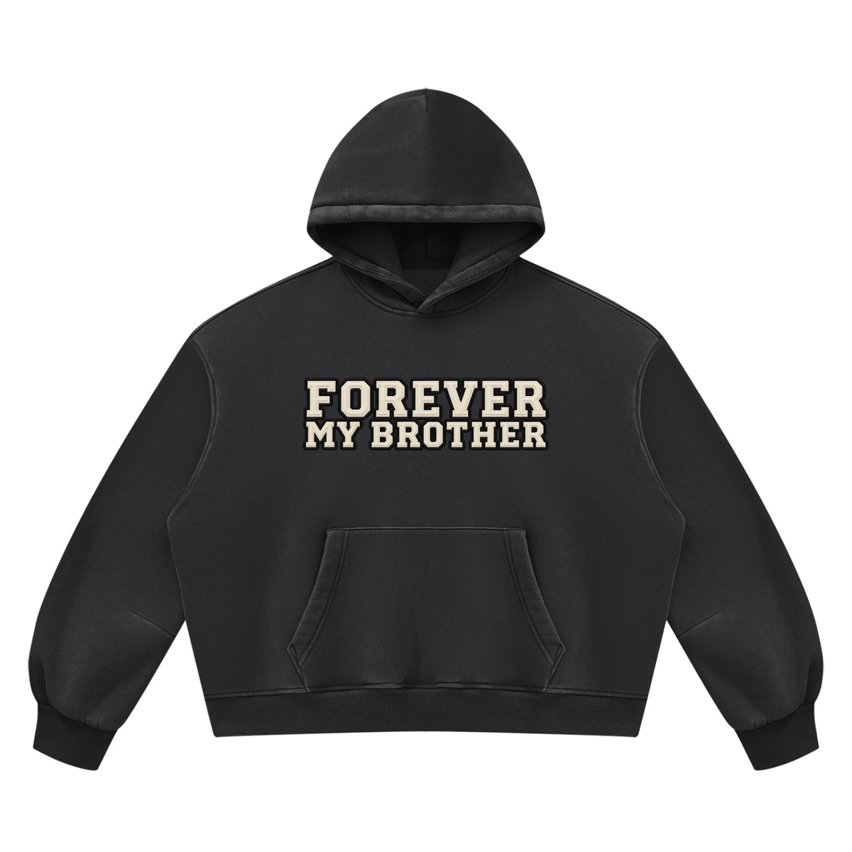 Forever my brother Unisex Vintage Wash Boxy Fleece Hoodie