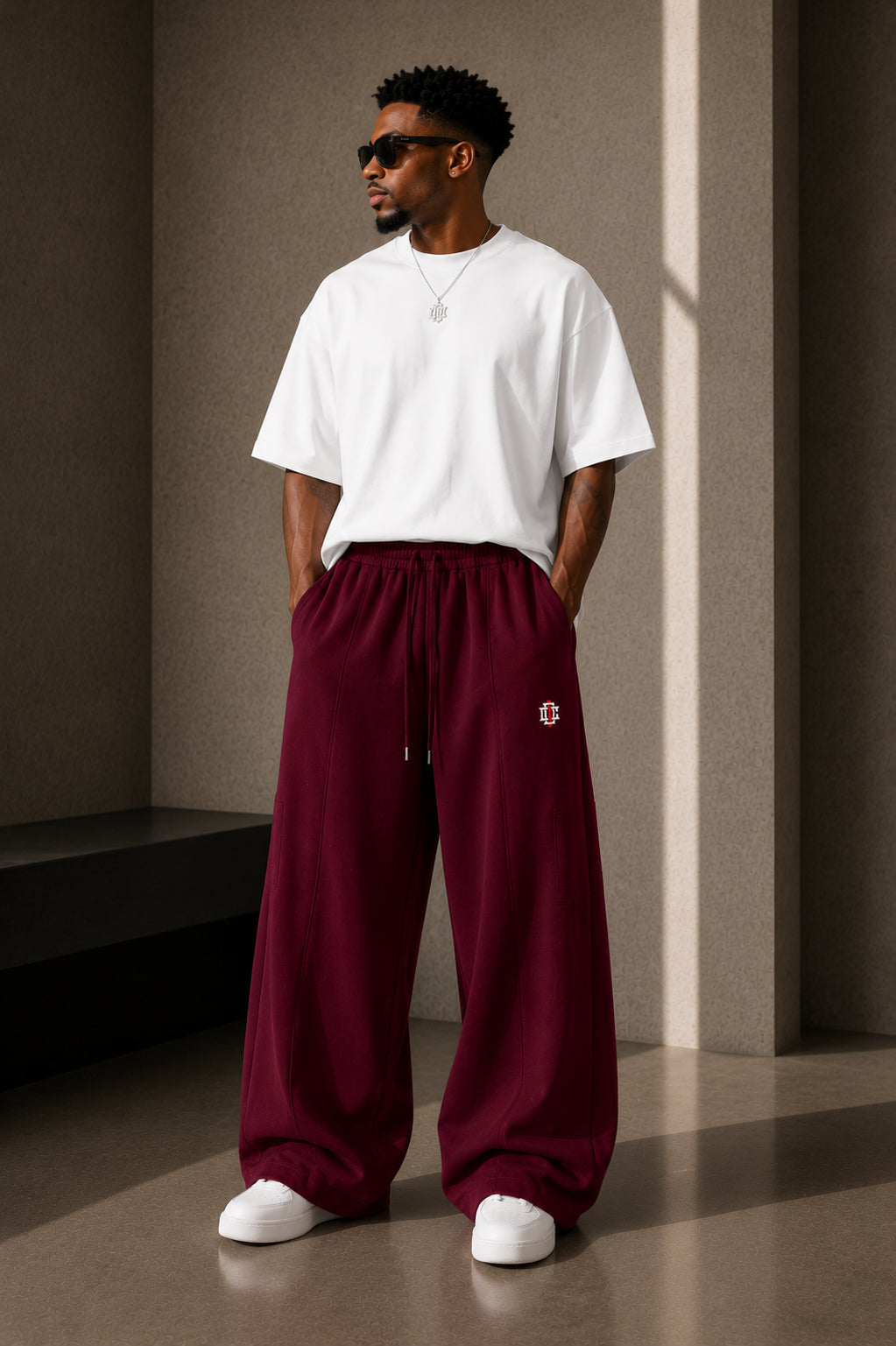 Day 1 Heavyweight Wide Leg Panel Sweatpants - product photo 4