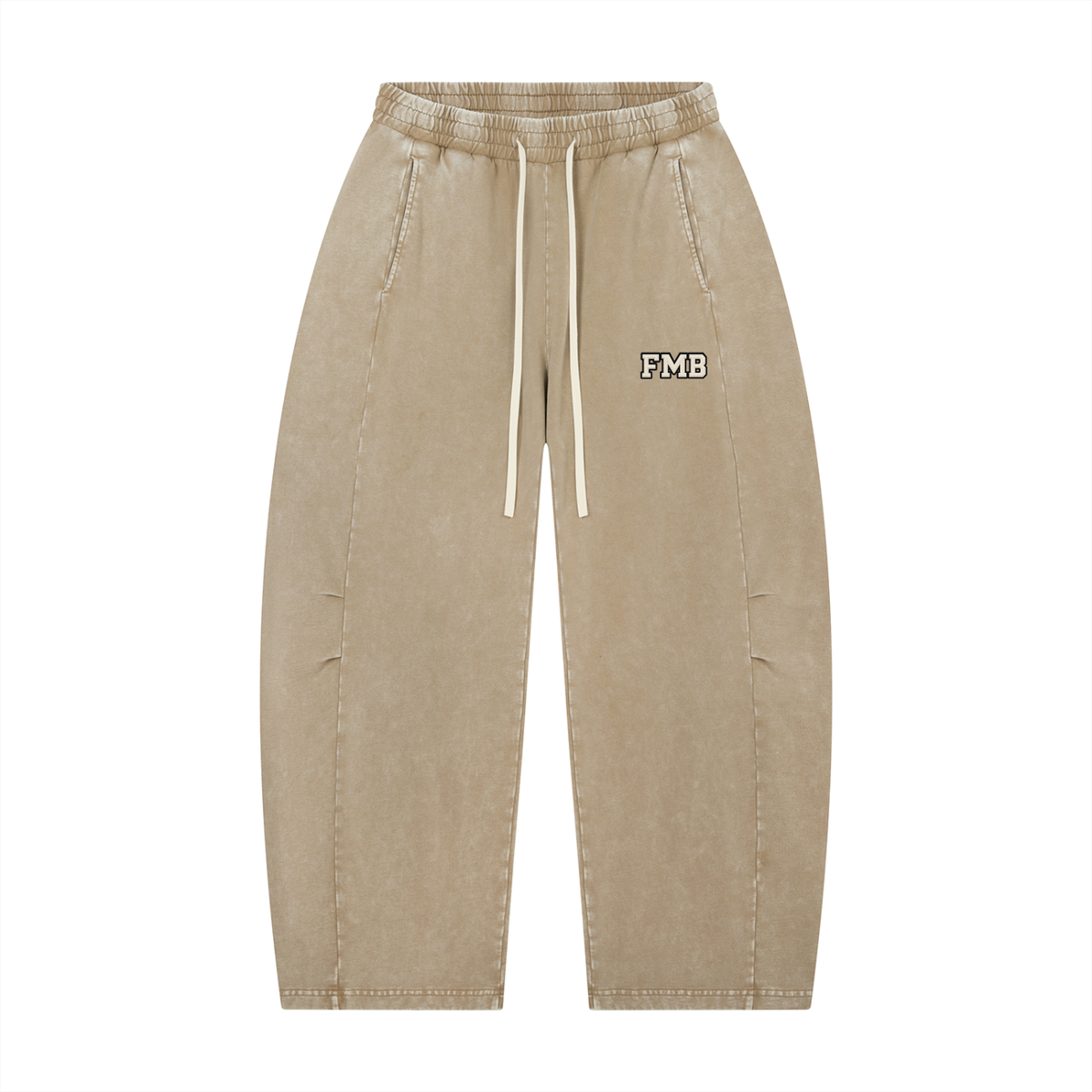 FMB Unisex Mineral Wash Barrel Leg Pants