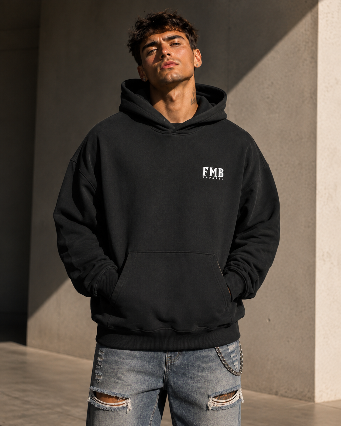 Unisex Boxy Vintage Washed Hoodie