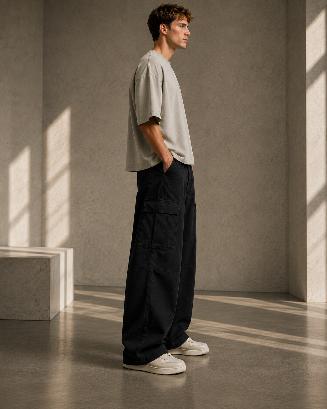 FMB Sunfade Washed Fleece Cargo Pants