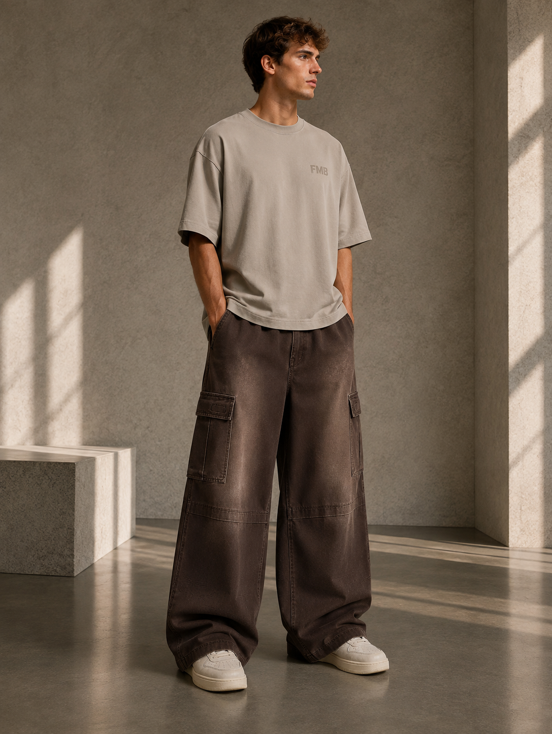 FMB Sunfade Washed Fleece Cargo Pants
