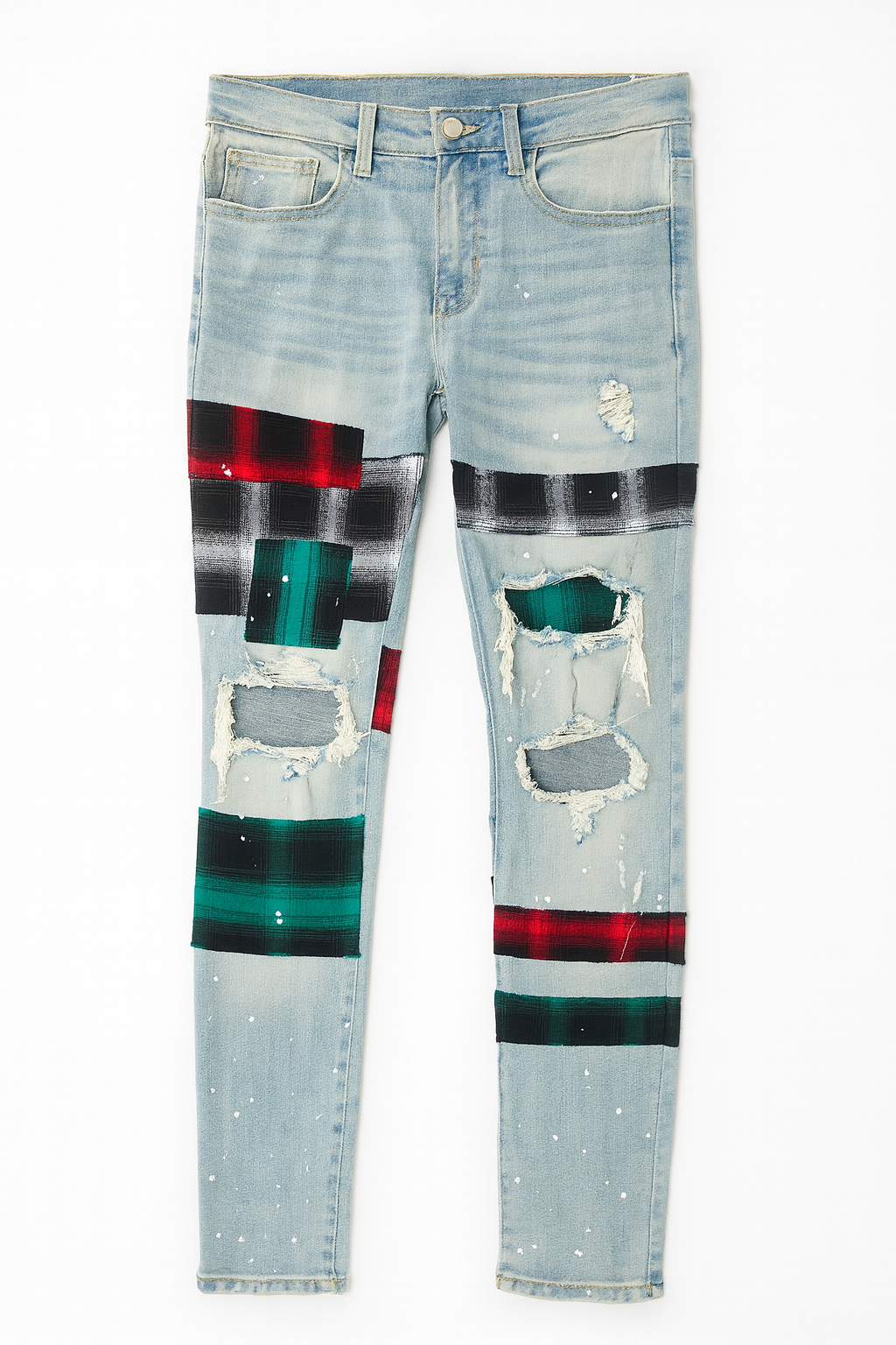 Painted Chaos Moto Denim