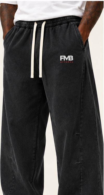 FMB Everyday Mineral Wash Barrel Leg Pants