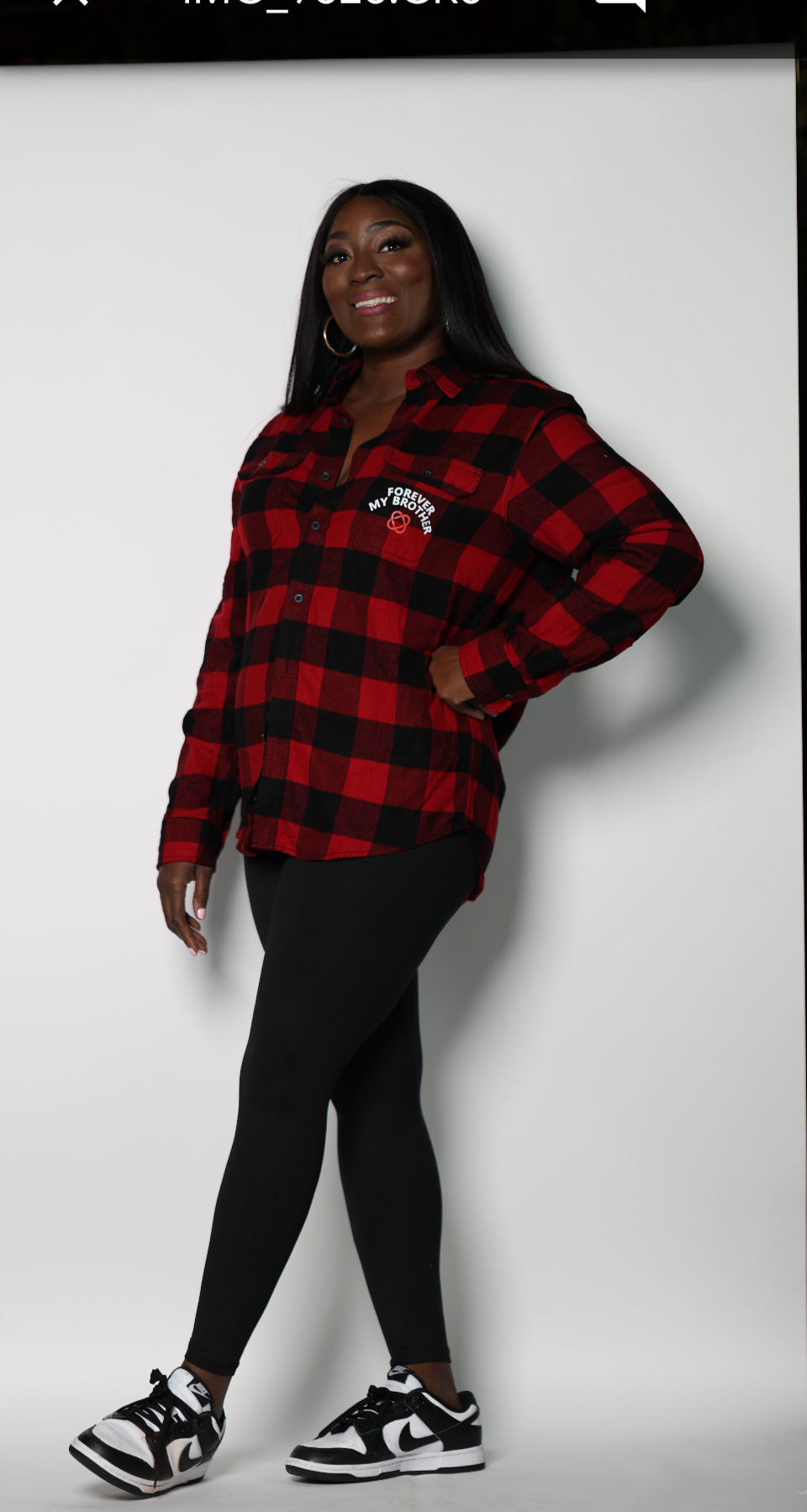 FMB Unisex Signature Flannel and Black leggings