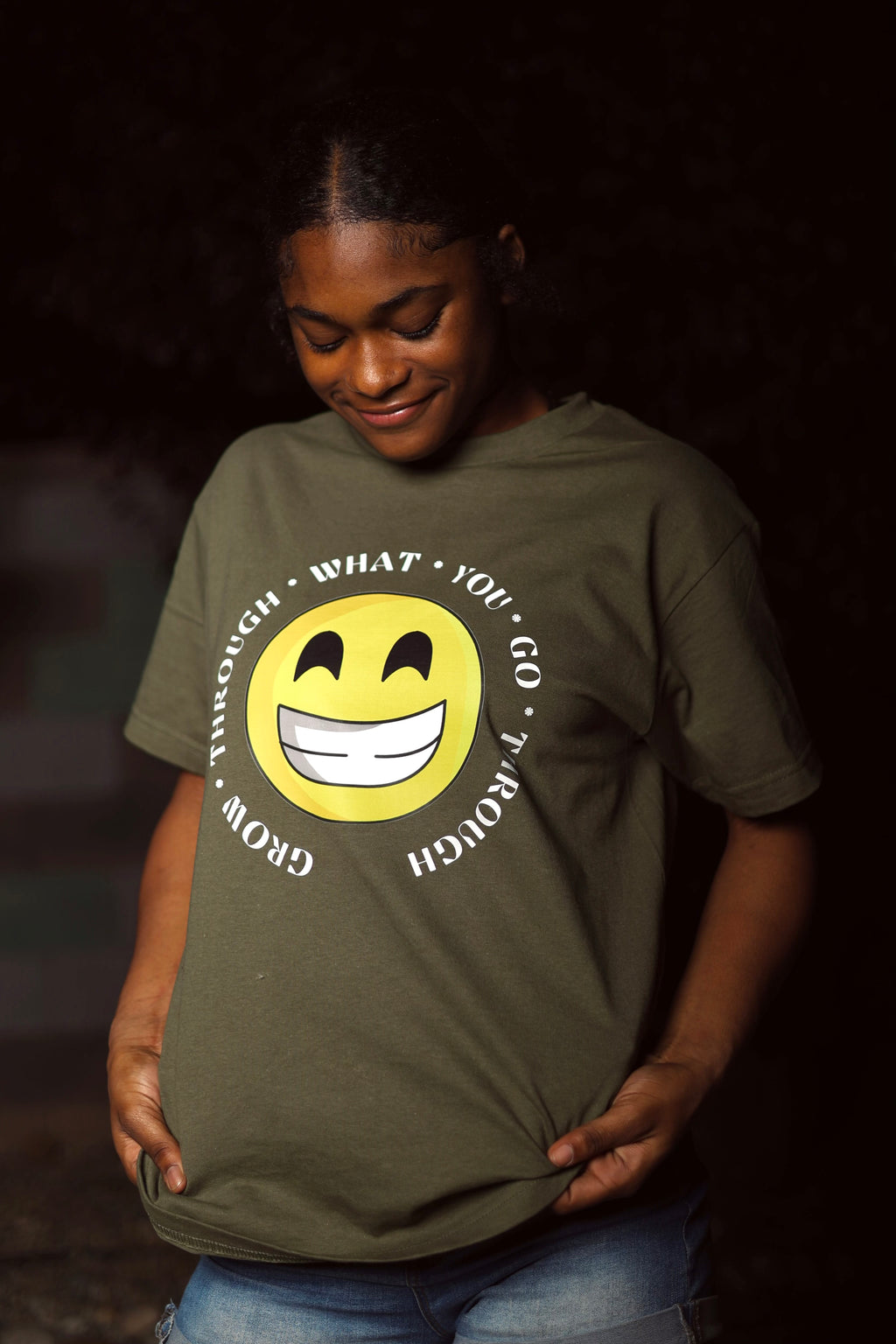 Grow Through What You Go Through(Emoji) Tee