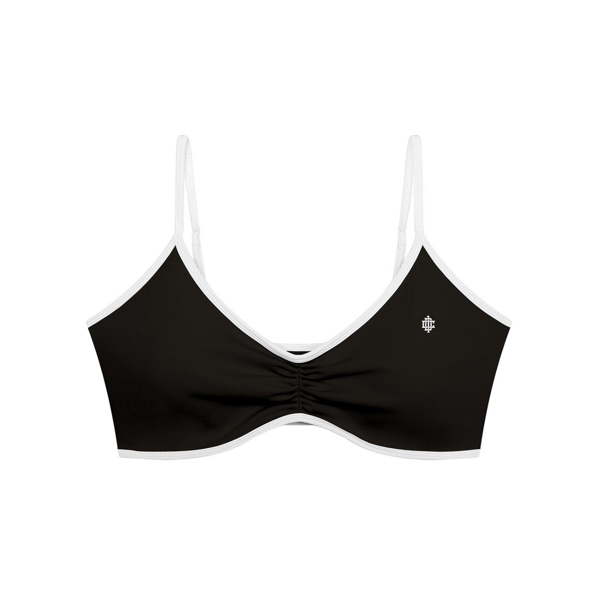 Day 1 Color Block Ruched V-Neck Sports Bra