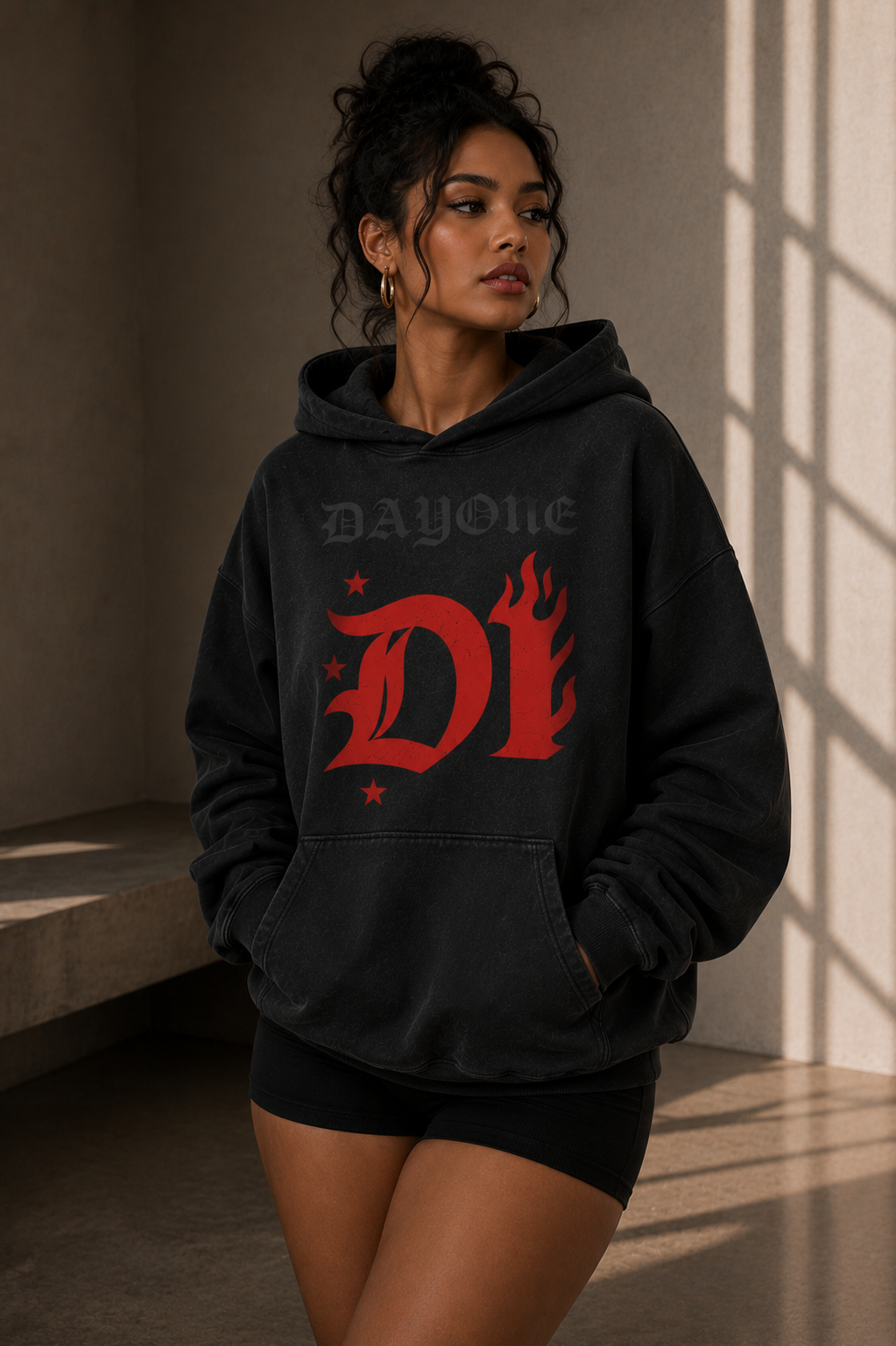 D1 Flamed Heavyweight Sunfade Oversized Hoodie