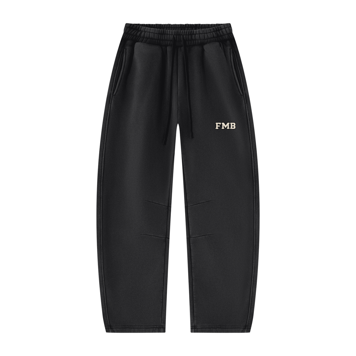 Unisex Vintage Wash Barrel Leg Fleece Sweatpants