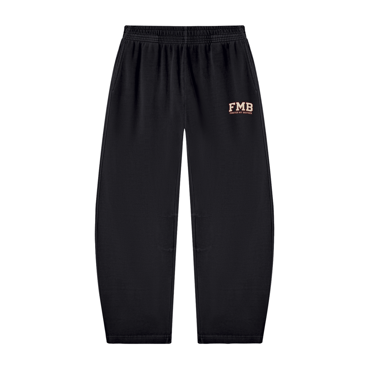 FMB Unisex Vintage Washed Barrel Leg Sweatpants