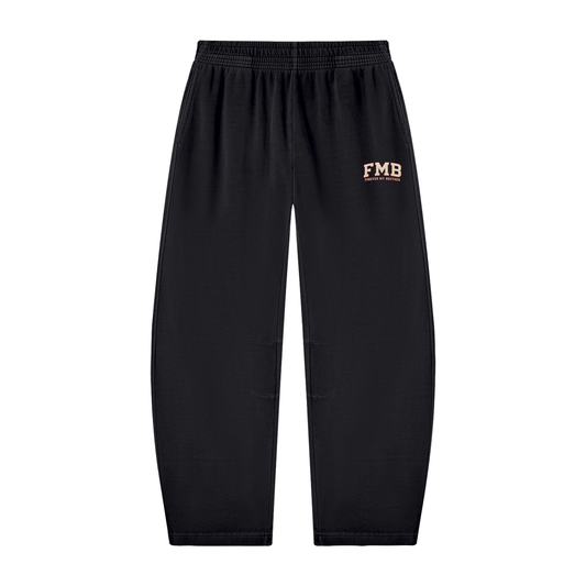 FMB Unisex Vintage Washed Barrel Leg Sweatpants by FMB Apparel