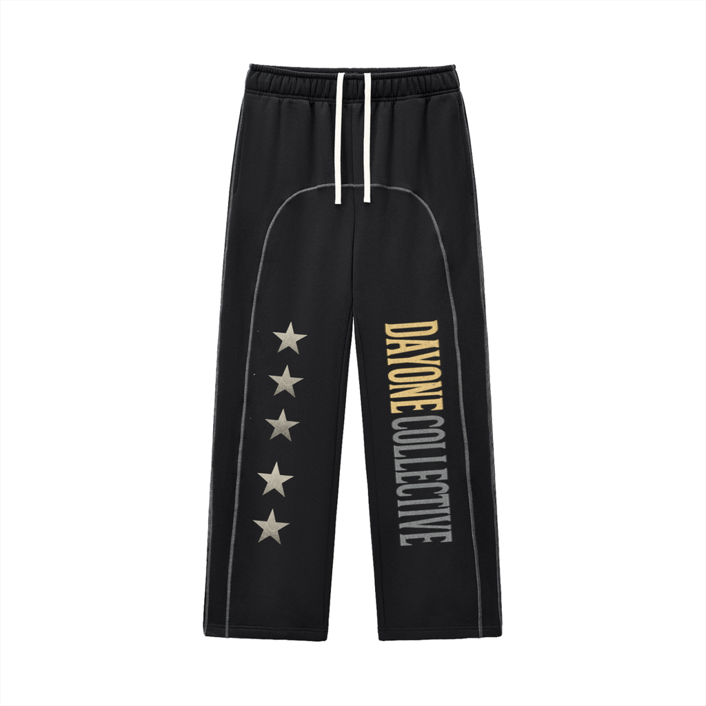 Contrast-Stitched Fleece Sweatpants 