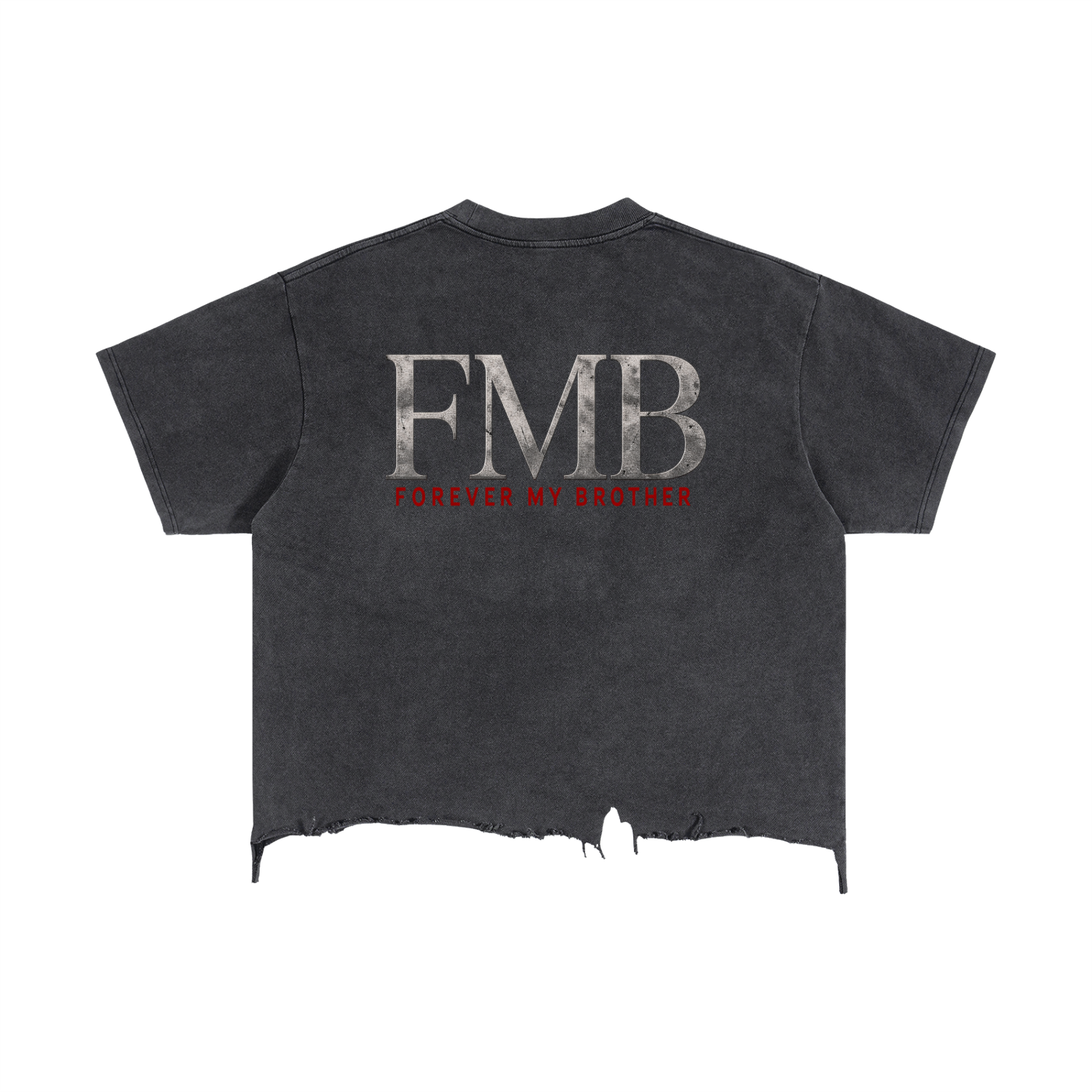 Vintage Wash Boxy Distressed Hem T-Shirt