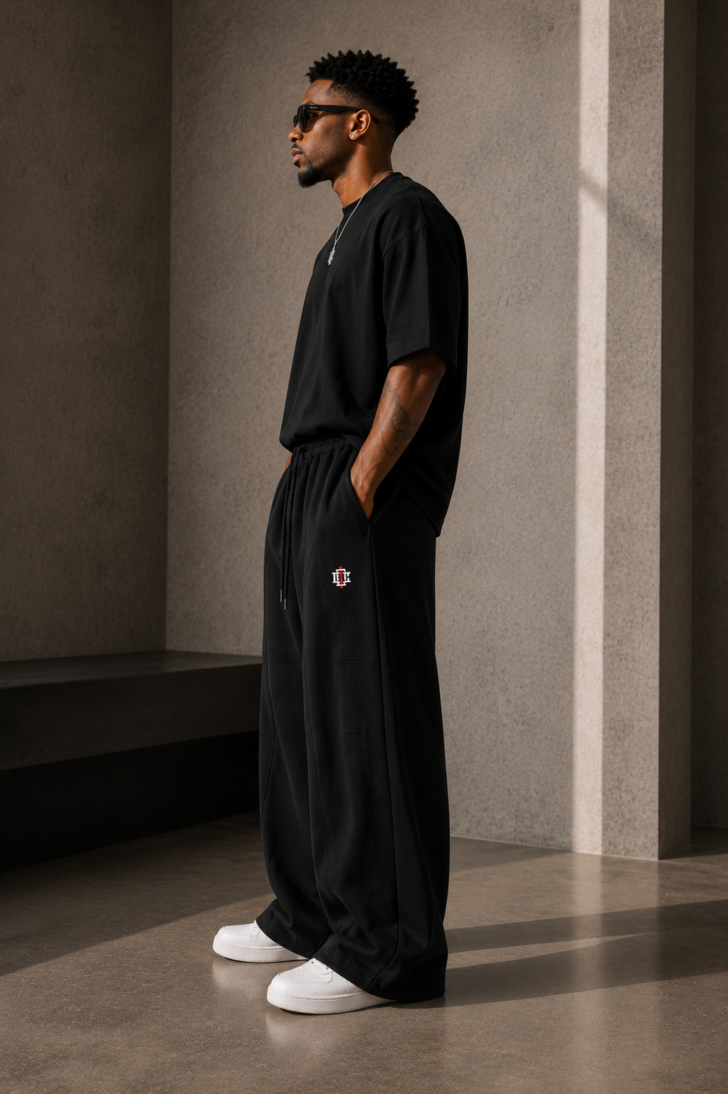 FMB Heavyweight Wide Leg Panel Sweatpants