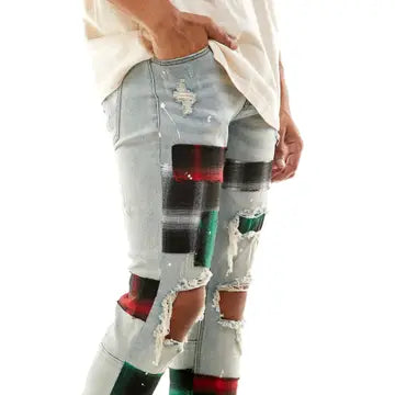 Painted Chaos Moto Denim