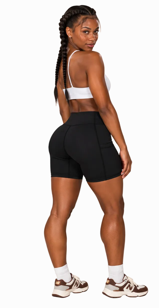 The collective Women's High-Waisted Pocket Biker Shorts
