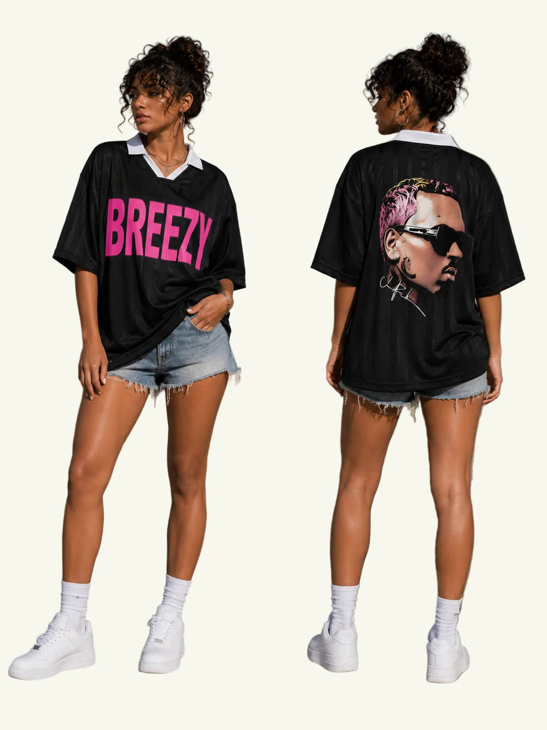 Team Breezy Striped Boxy Soccer Jersey by FMB Apparel