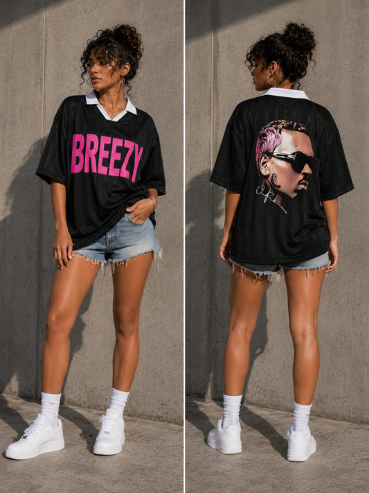 Team Breezy Unisex Striped Boxy Soccer Jersey