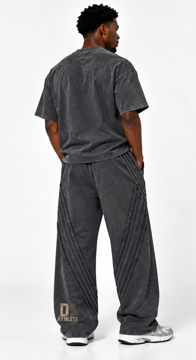 D1 Athlete Snow Washed  Raw Edge Sweatpants