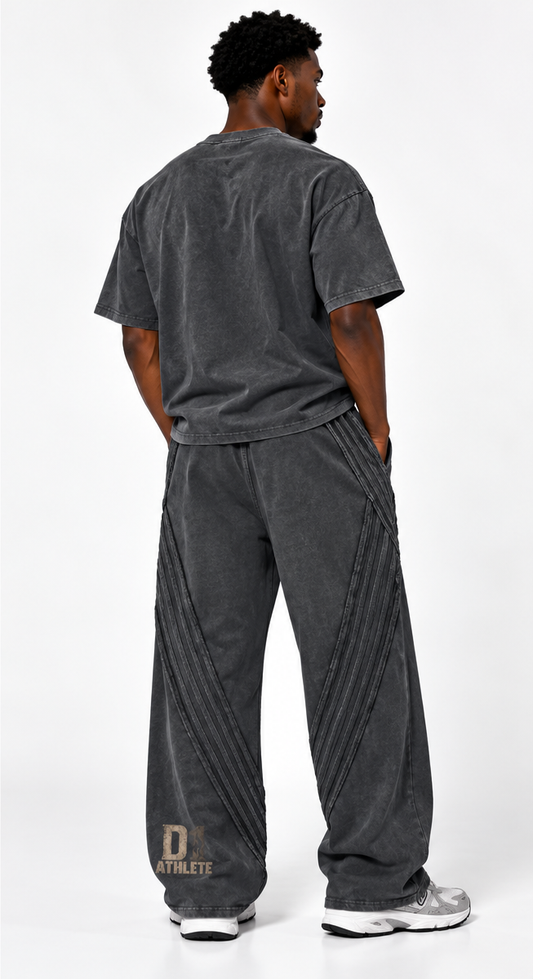 D1 Athlete Snow Washed  Raw Edge Sweatpants
