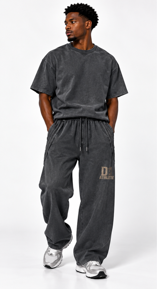 D1 Athlete Snow Washed  Raw Edge Sweatpants