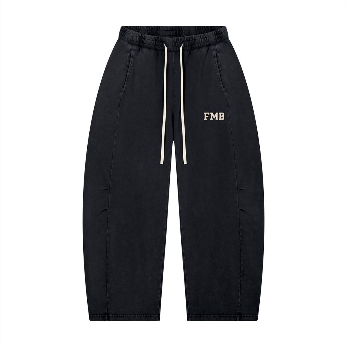 FMB Unisex Mineral Wash Barrel Leg Pants
