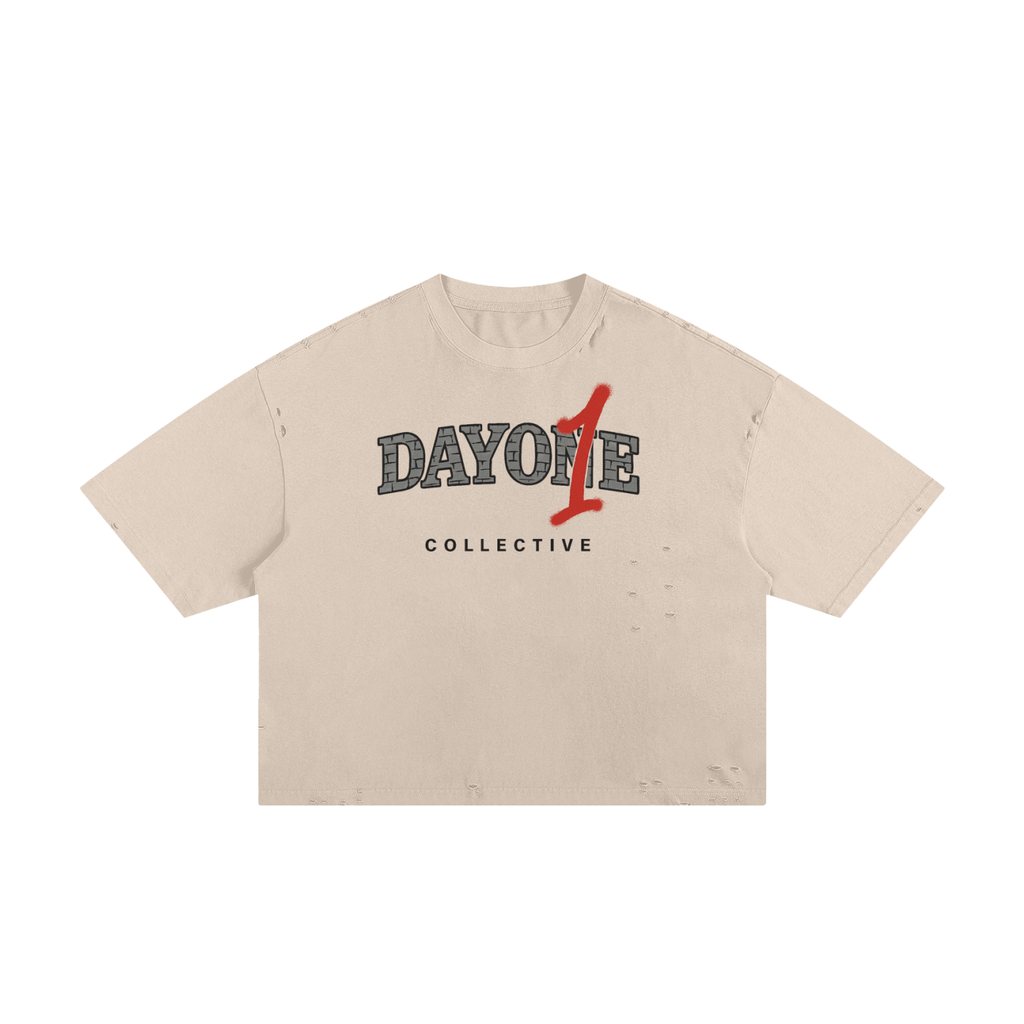 Brick by Brick (Dayone) Unisex Boxy Crop Tee