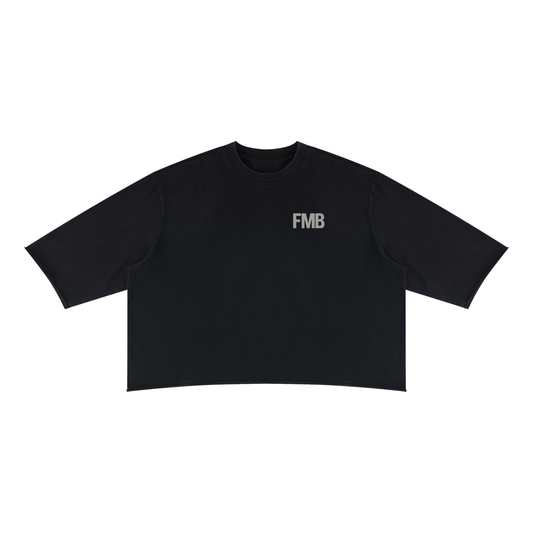 Unisex Mineral Wash Raw Hem Boxy T-Shirt