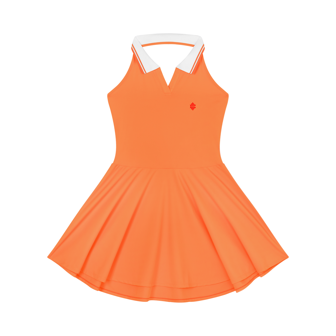 Tennis Girlie Collared Halter Tennis Dress
