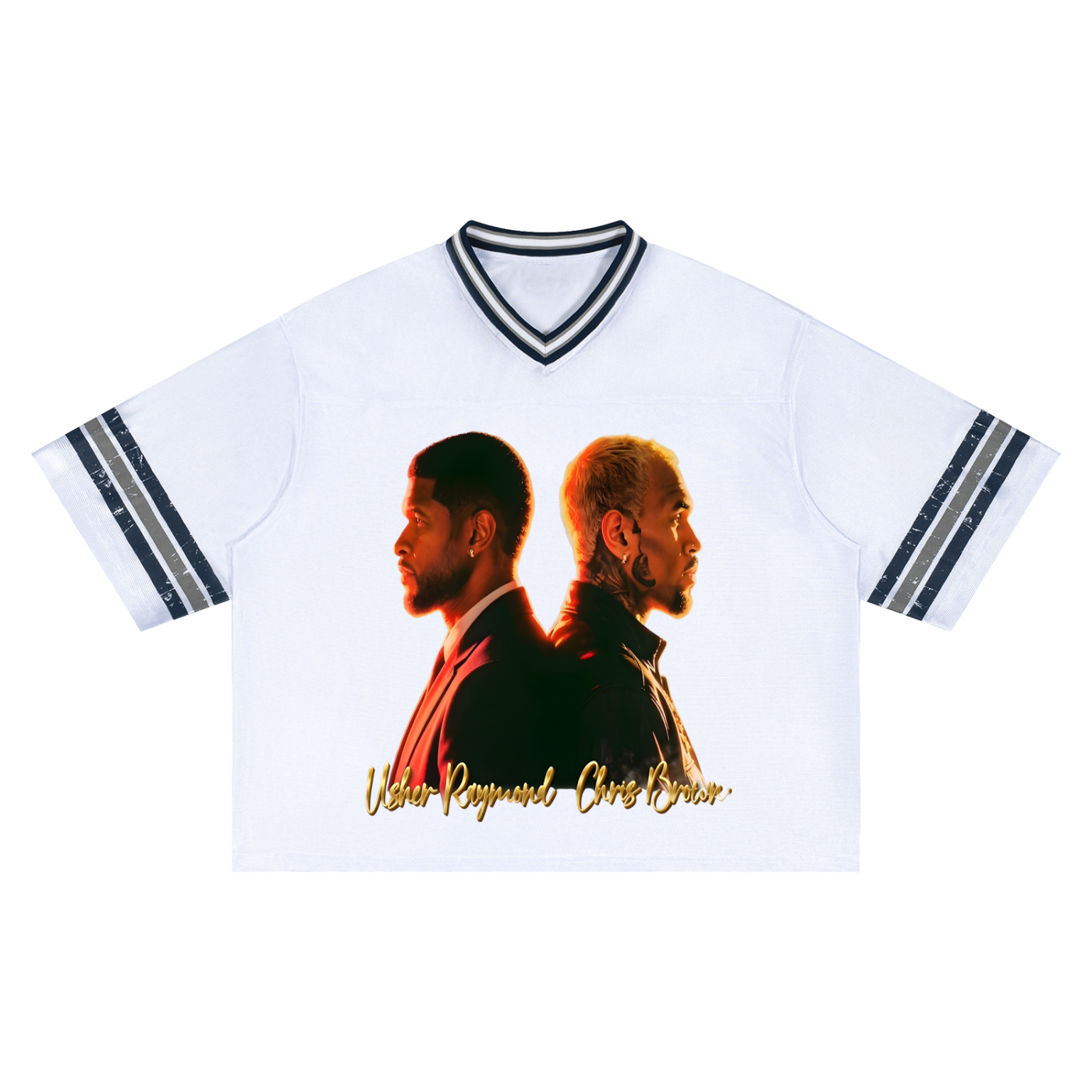 For the love of R&B Unisex Boxy Striped Soccer Jersey