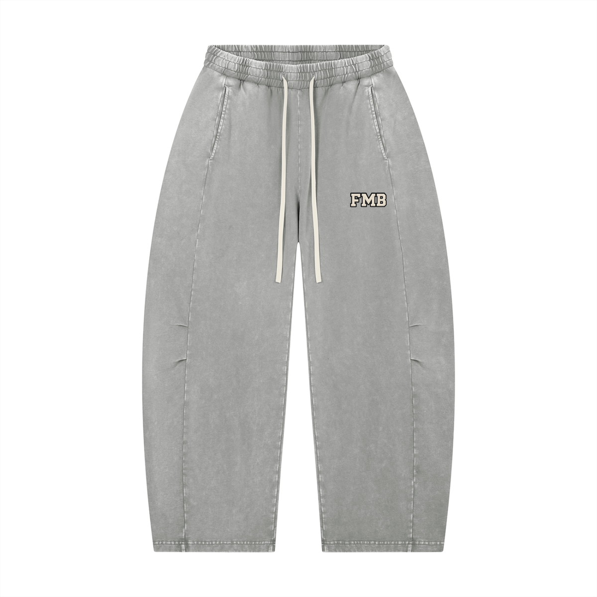 FMB Unisex Mineral Wash Barrel Leg Pants