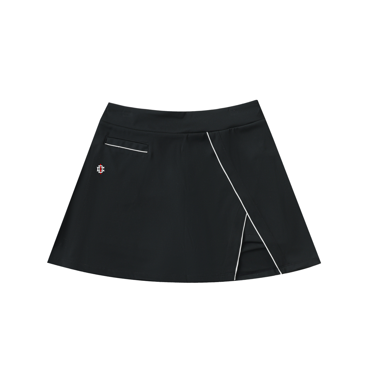 High-Waist Pocketed A-Line Skirt