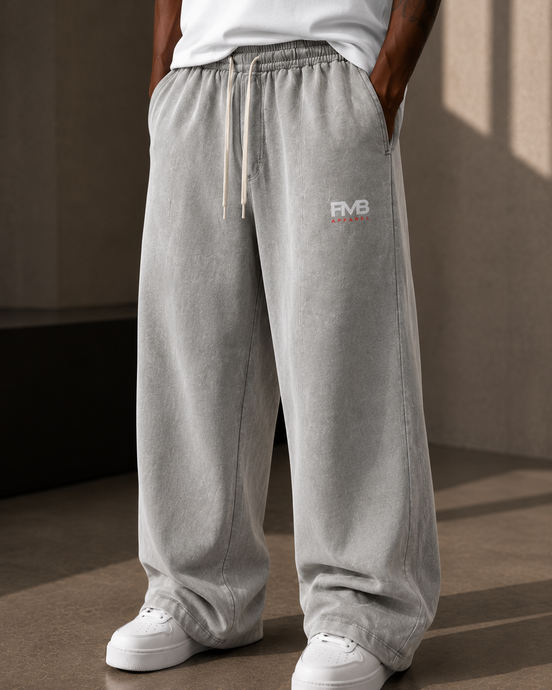 FMB Everyday Mineral Wash Barrel Leg Pants