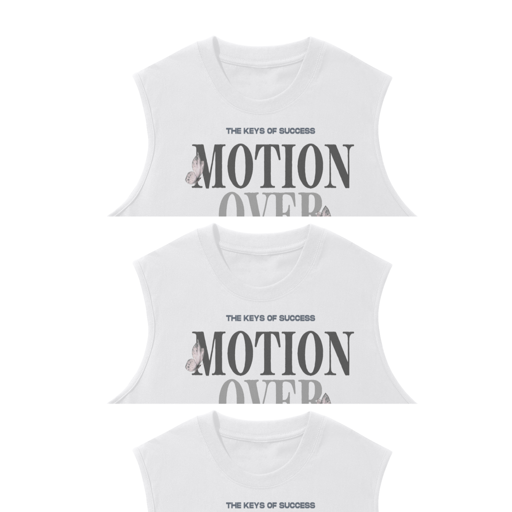"Motion Over Emotion Energy" Sleeveless Graphic Tee Tank Top Day1Collective