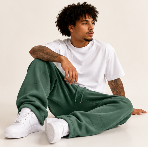 Collegiate Vintage Wash Barrel Leg Sweatpants