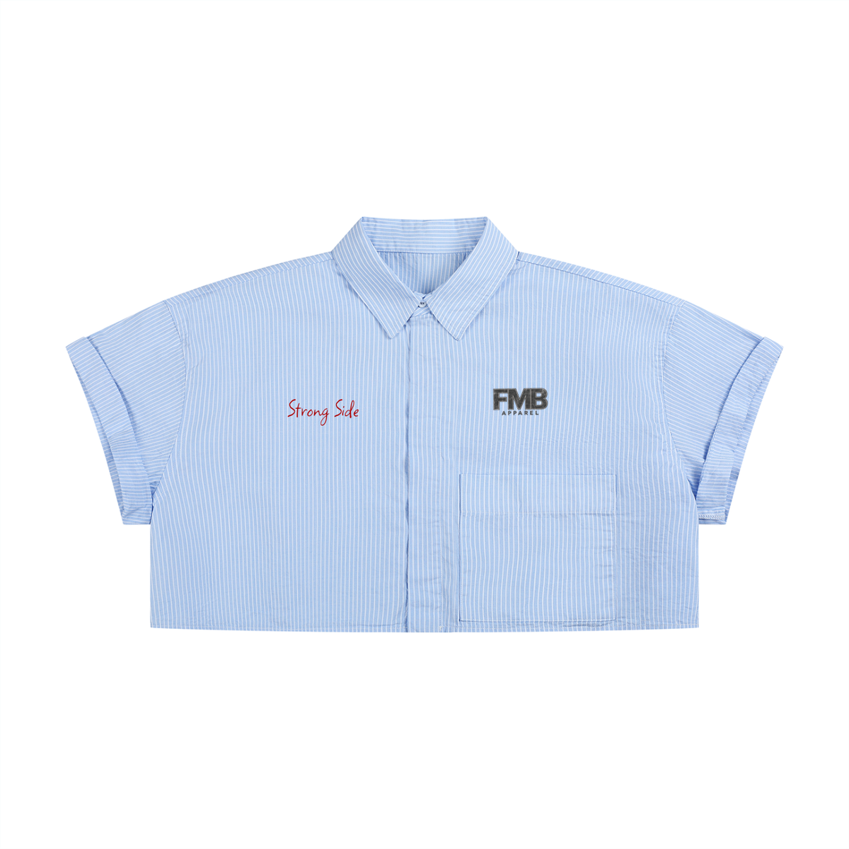 FMB Easy Days Cropped Button-Up