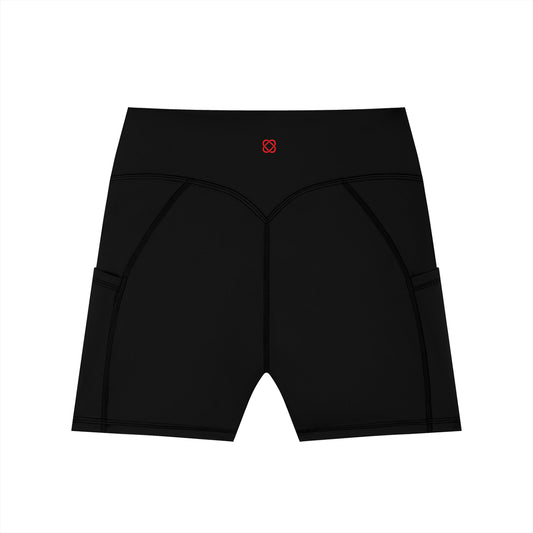 FMB Women's High-Waisted Pocket Biker Shorts