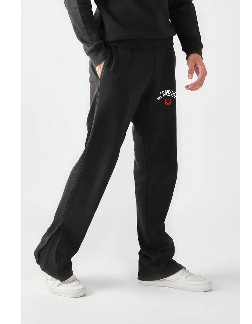 (FMB) Signature Flare Joggers with Zipper