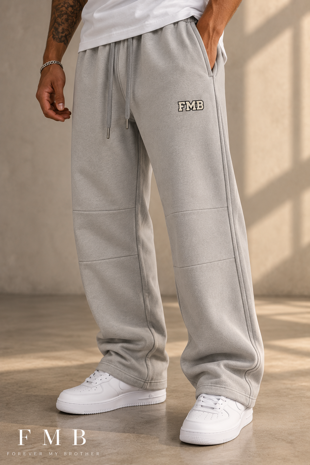 Collegiate Vintage Wash Barrel Leg Sweatpants