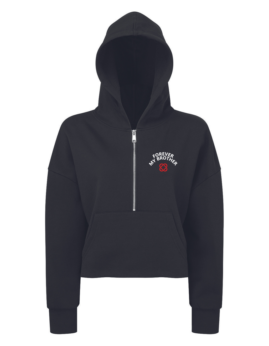 (FMB) Signature Cropped Over Size Hoodie