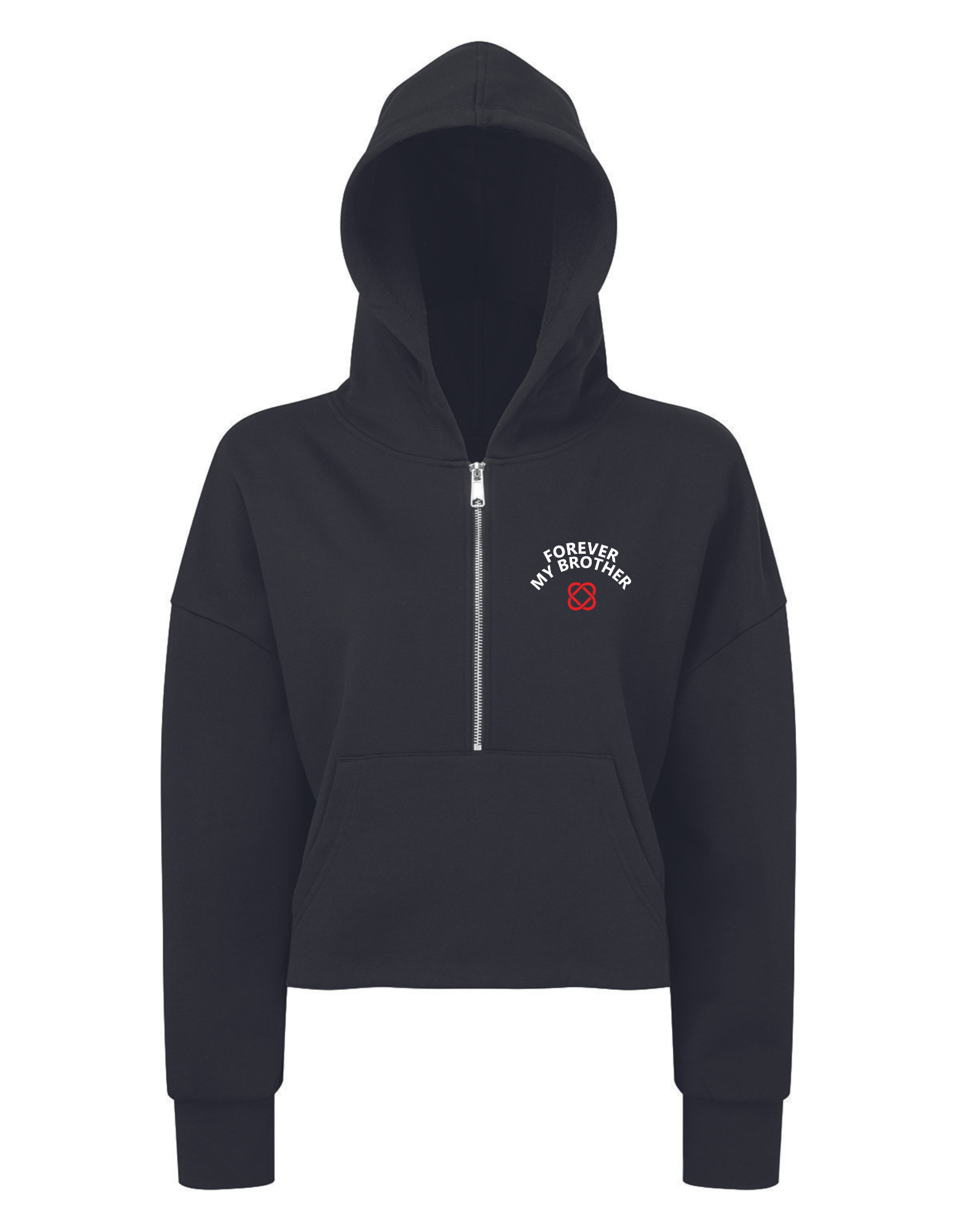 (FMB) Signature Cropped Over Size Hoodie