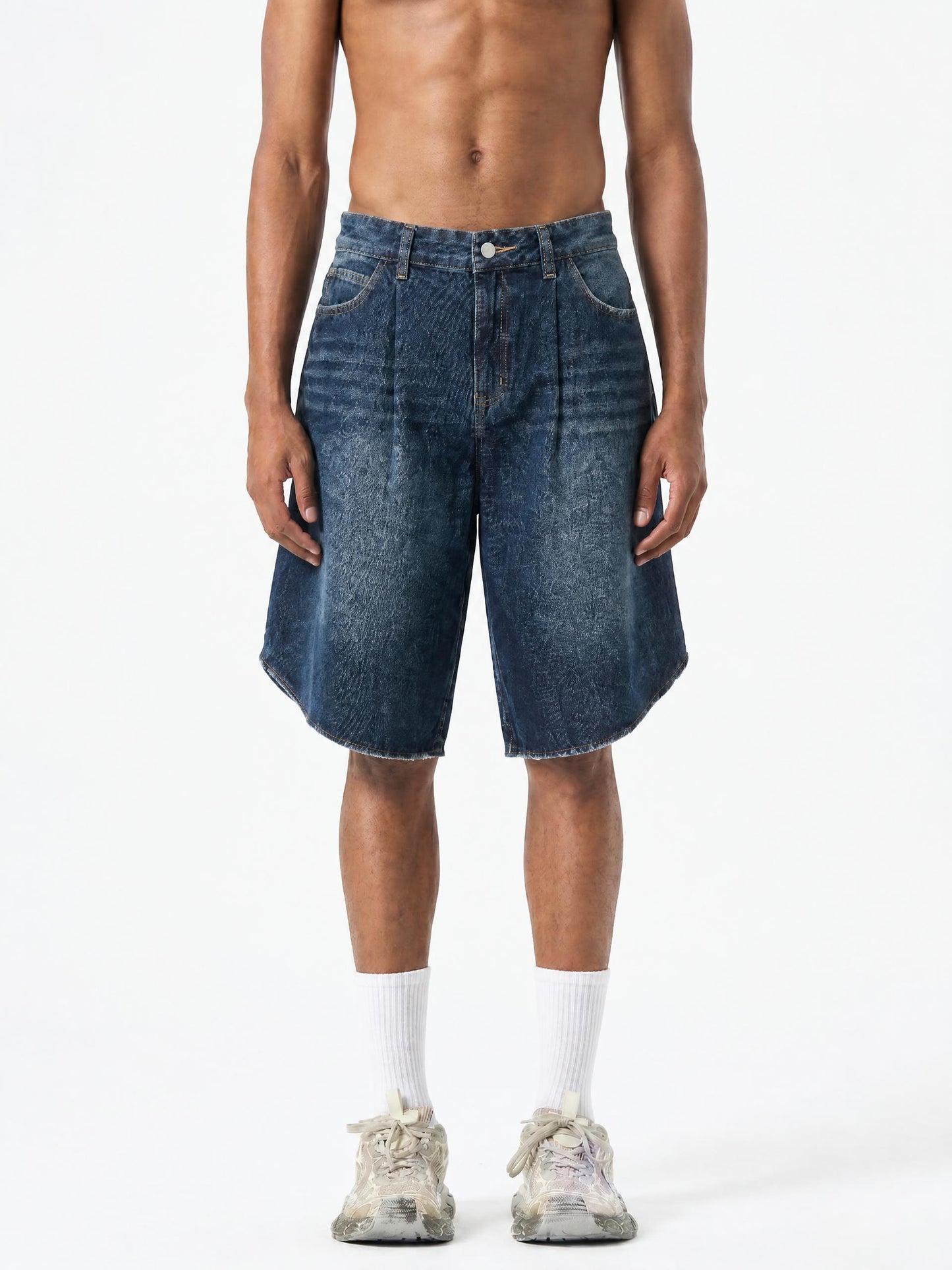 Men’s Wide Leg Denim Shorts