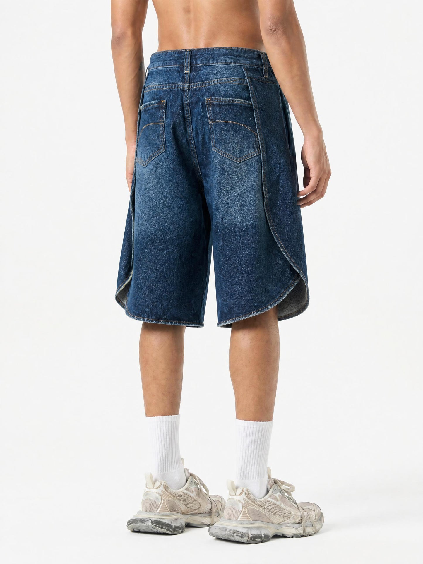 Men’s Wide Leg Denim Shorts
