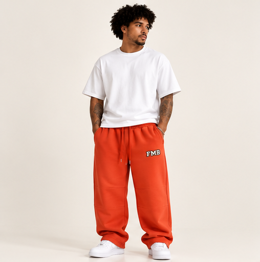 Collegiate Vintage Wash Barrel Leg Sweatpants